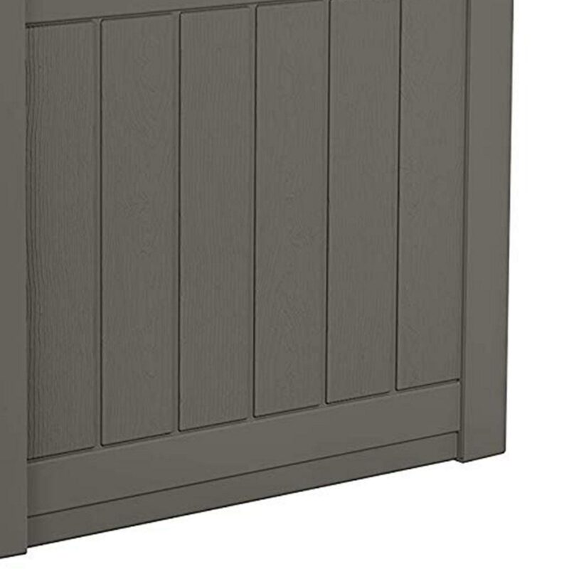 Suncast 22 Gal Outdoor Patio Small Deck Box w/ Storage Seat, Stone (4 Pack) - Image 8