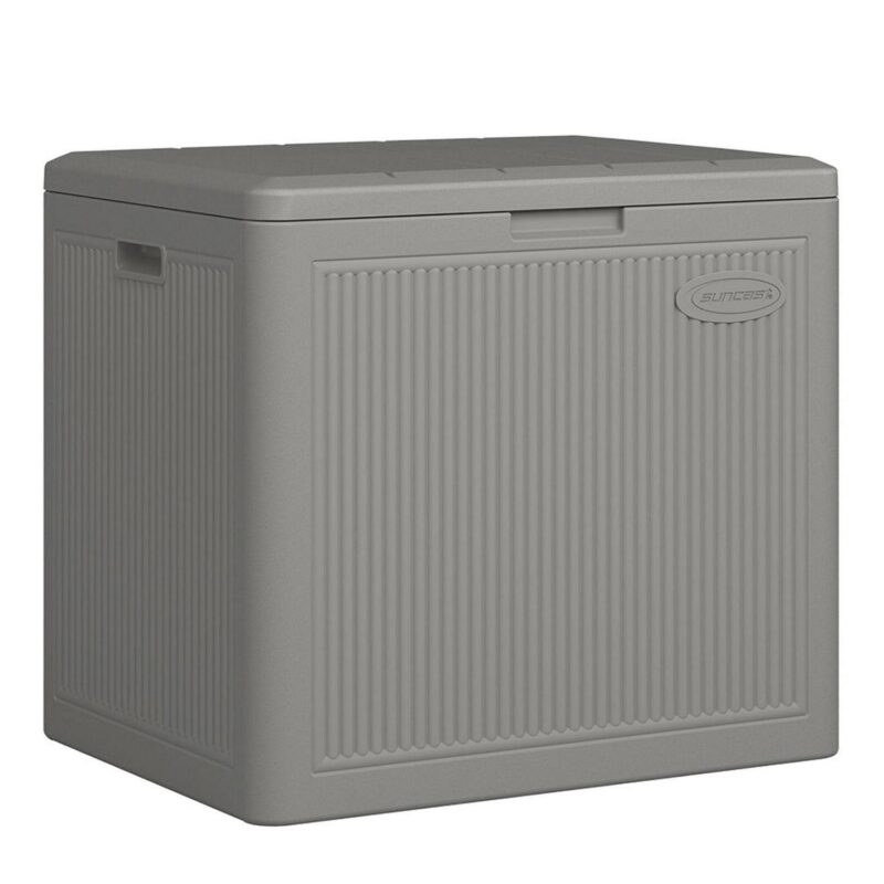 Suncast 22-Gallon Outdoor Small Patio Deck Storage Box, Stoney (2 Pack) - Image 3
