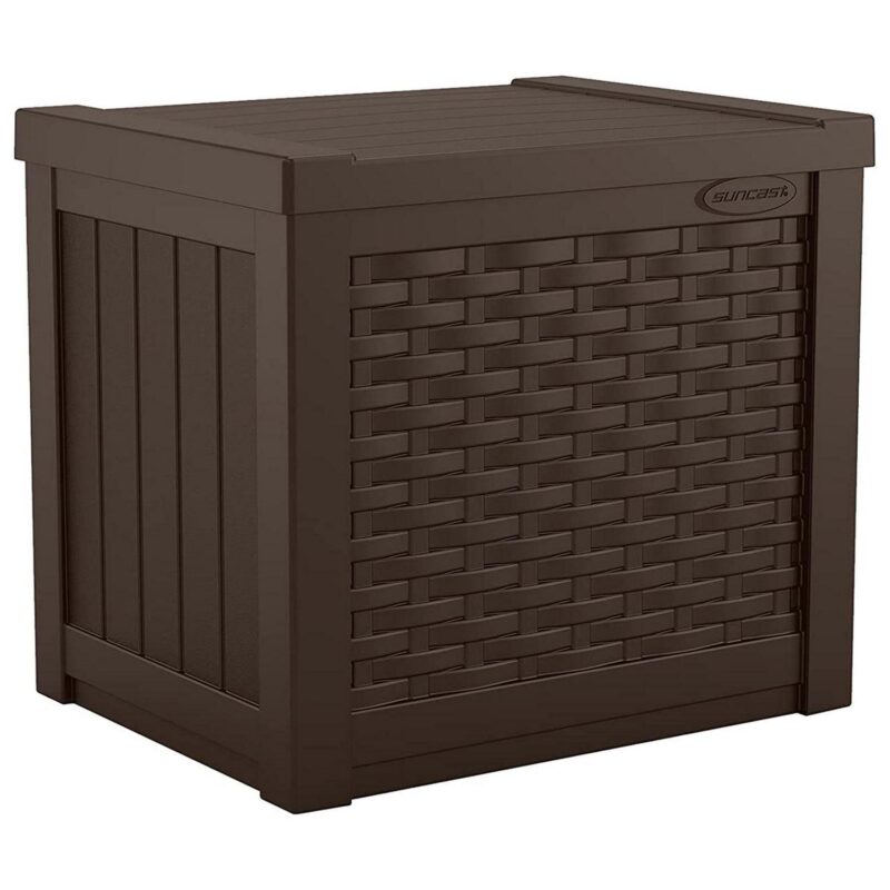 Suncast 22-Gallon Outdoor Small Deck Box with Storage Seat, Java (3 Pack) - Image 2