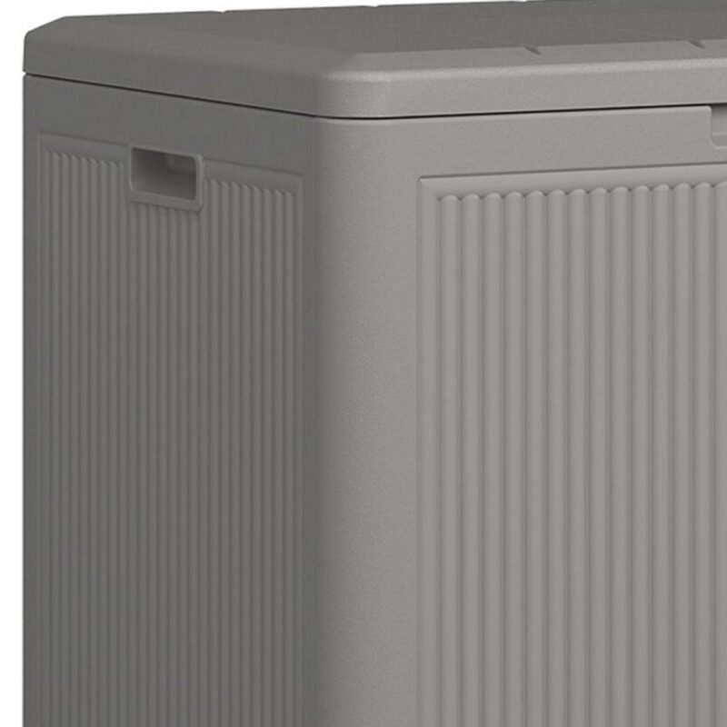Suncast 22-Gallon Outdoor Small Patio Deck Storage Box, Stoney (2 Pack) - Image 4