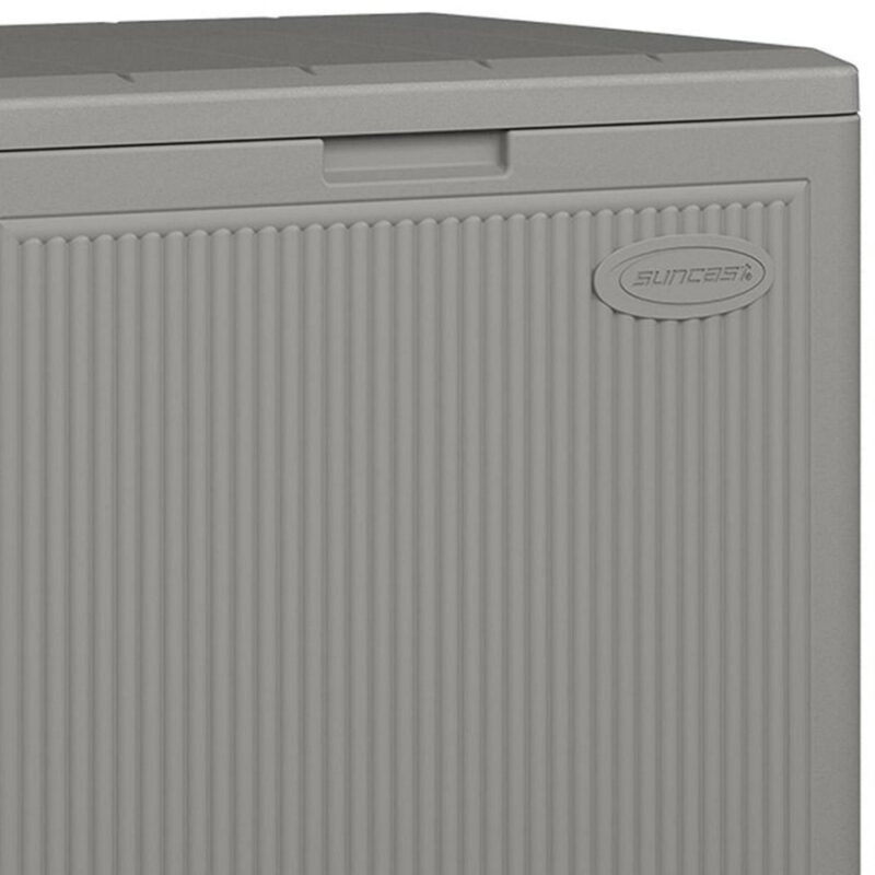 Suncast 22-Gallon Outdoor Small Patio Deck Storage Box, Stoney (2 Pack) - Image 5