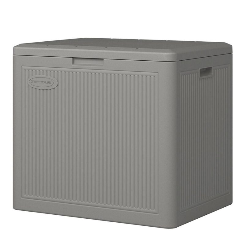 Suncast 22-Gallon Outdoor Small Patio Deck Storage Box, Stoney (2 Pack) - Image 2