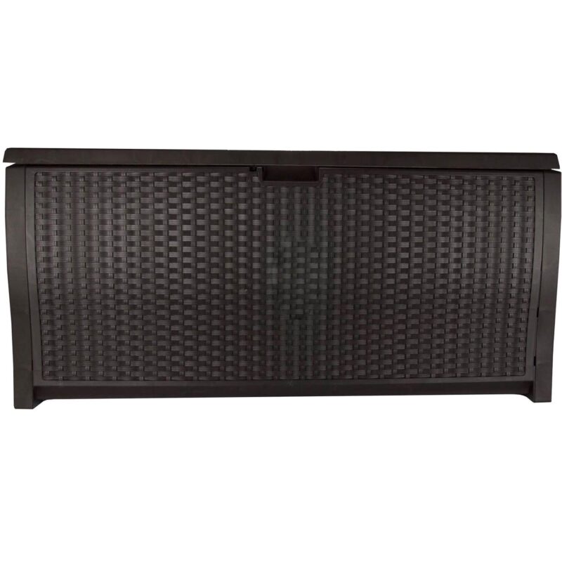 Suncast Resin 99-Gal Capacity Deck Box, Patio, Mocha Brown, DBW9200 52 in D x 27.5 in H x 27.6 in W - Image 2
