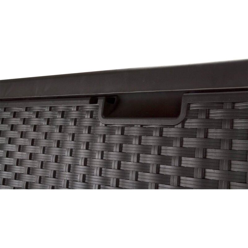 Suncast Resin 99-Gal Capacity Deck Box, Patio, Mocha Brown, DBW9200 52 in D x 27.5 in H x 27.6 in W - Image 3