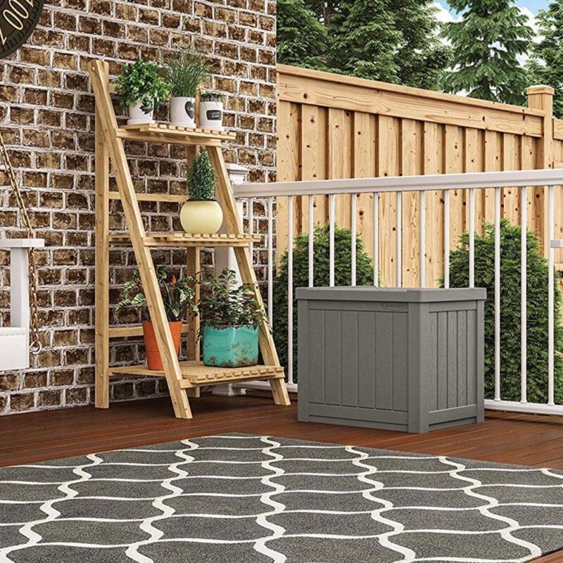 Suncast SS500ST 22 Gallon Small Resin Outdoor Patio Storage Deck Box (6 Pack) - Image 5