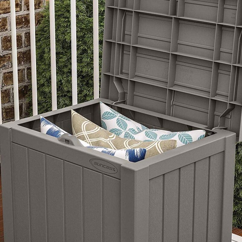 Suncast SS500ST 22 Gallon Small Resin Outdoor Patio Storage Deck Box (6 Pack) - Image 4
