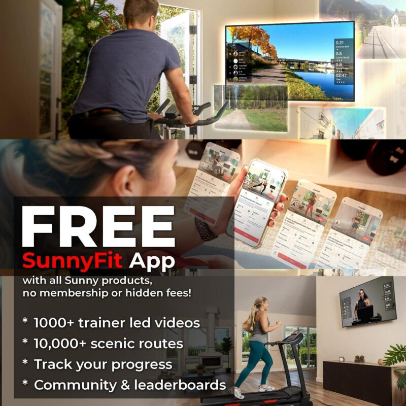 Sunny Health and Fitness SMART Essential Interactive Series Seated Elliptical w Free SunnyFitA App Membership - SF-E322004 - Image 2