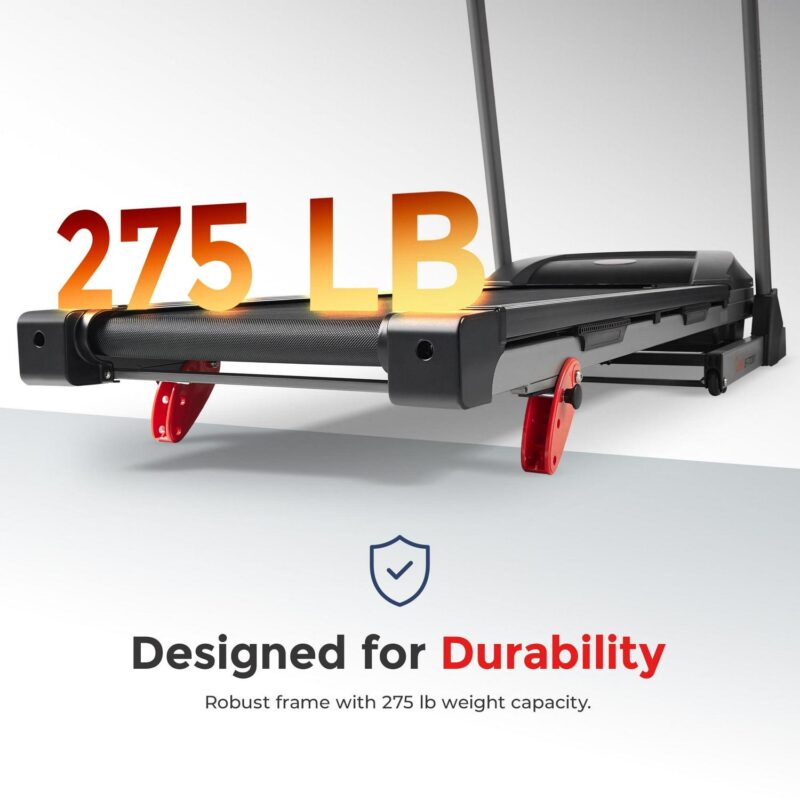Sunny Health and Fitness Foldable Electric Smart Treadmill with Adjustable Incline and Smart Bluetooth and Free SunnFit App - SF-T722901 - Image 7