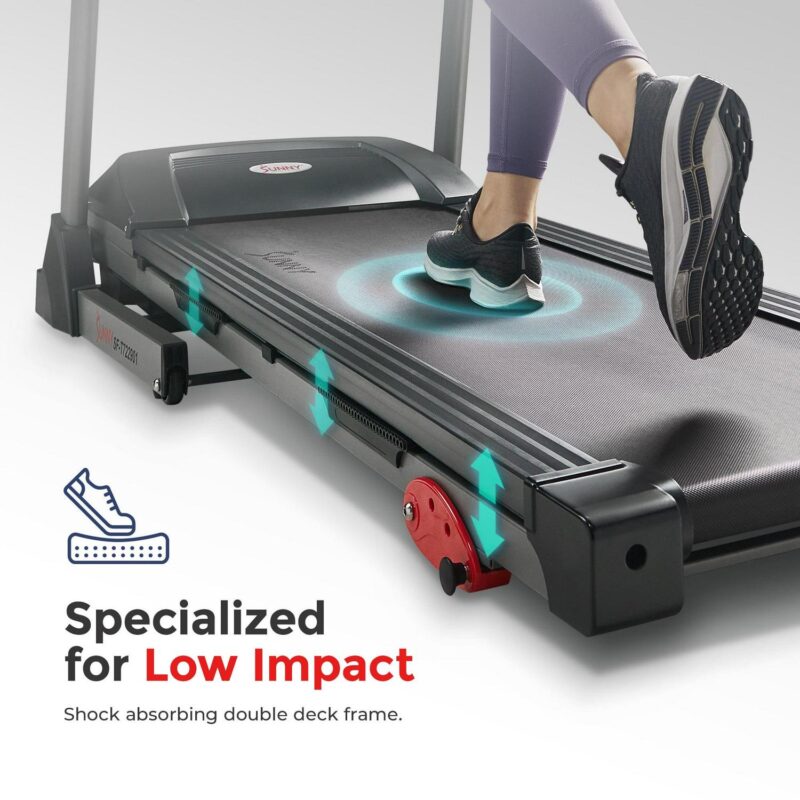 Sunny Health and Fitness Foldable Electric Smart Treadmill with Adjustable Incline and Smart Bluetooth and Free SunnFit App - SF-T722901 - Image 6