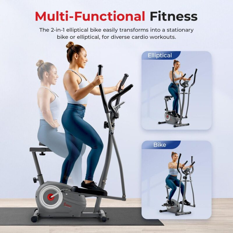 Sunny Health and Fitness SMART Essential Interactive Series Seated Elliptical w Free SunnyFitA App Membership - SF-E322004 - Image 3