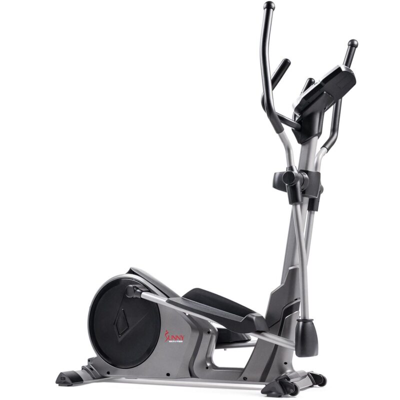 Sunny Health and Fitness Magnetic Elliptical Trainer Elliptical Machine w/ Device Holder, Programmable Monitor and Heart Rate Monitoring, High Weight Capacity - SF-E3912