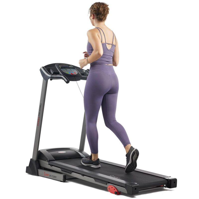 Sunny Health and Fitness Foldable Electric Smart Treadmill with Adjustable Incline and Smart Bluetooth and Free SunnFit App - SF-T722901 - Image 2