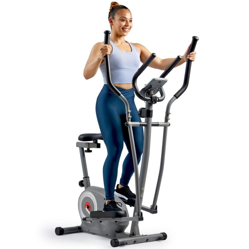 Sunny Health and Fitness SMART Essential Interactive Series Seated Elliptical w Free SunnyFitA App Membership - SF-E322004