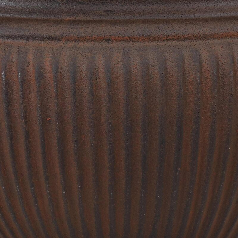 Sunnydaze Elizabeth 15  x 15  x 11.5  Round Rust Polyresin Outdoor Planter Pot 2-Count - Image 6