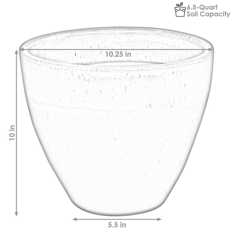 Sunnydaze Resort 10.25  x 10.25  x 10  Round Imperial Blue Ceramic Outdoor Planter 2-Count - Image 4