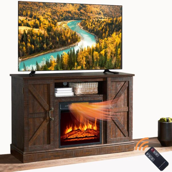 TV Stand with Firepl fefdc097cc0945dd59e373c5a02c43bb