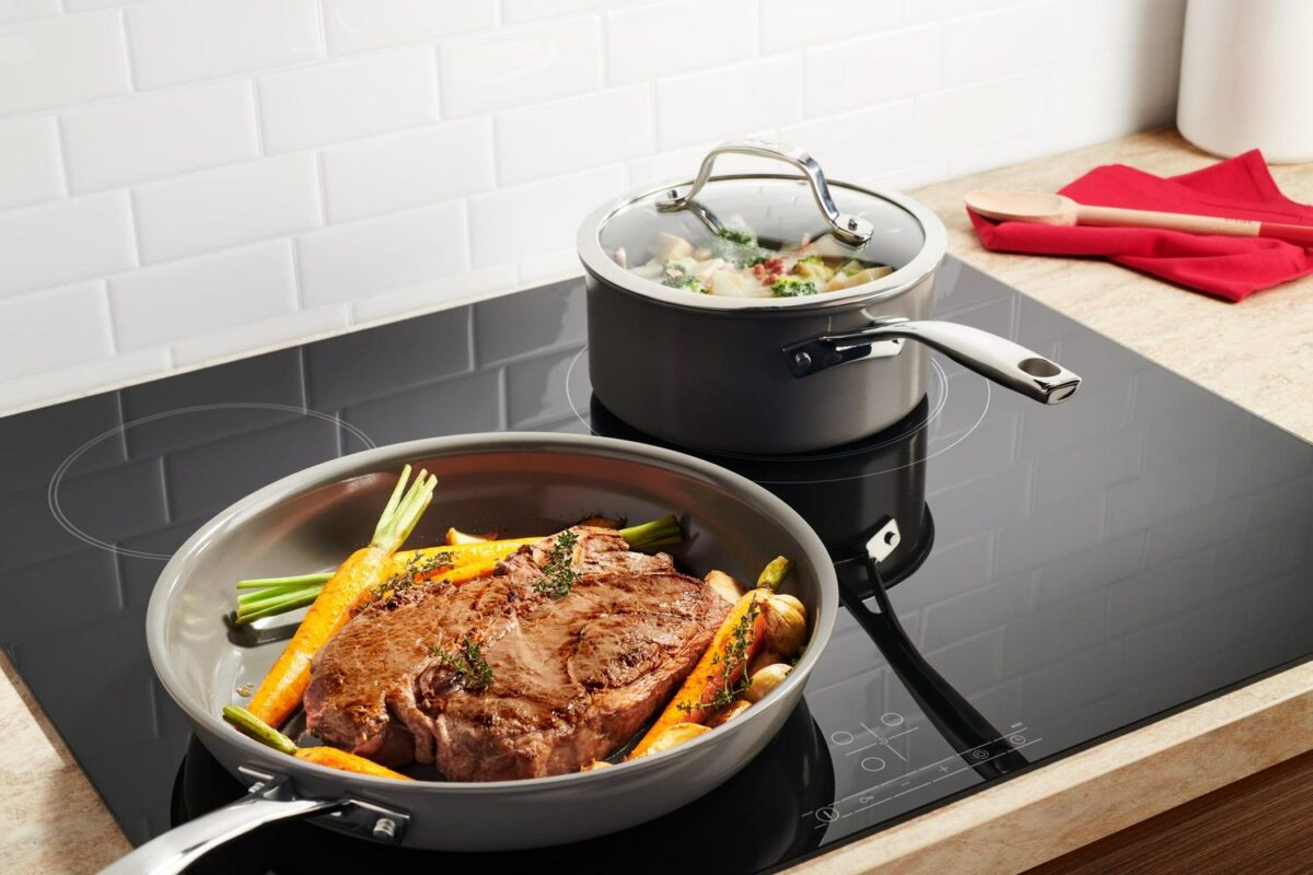 T-fal Ceramic Excellence Nonstick, Cookware Set, 10 Piece, Pots and Pans, Grey - Image 8