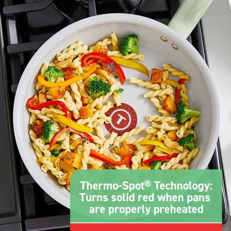 T-fal Fresh Simply Cook Recycled Aluminum Ceramic 12-Piece Set - Image 4