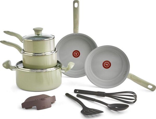 T-fal Fresh Simply Cook Recycled Aluminum Ceramic 12-Piece Set