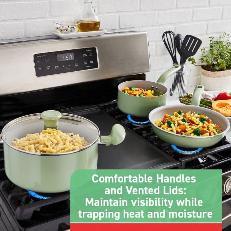 T-fal Fresh Simply Cook Recycled Aluminum Ceramic 12-Piece Set - Image 2