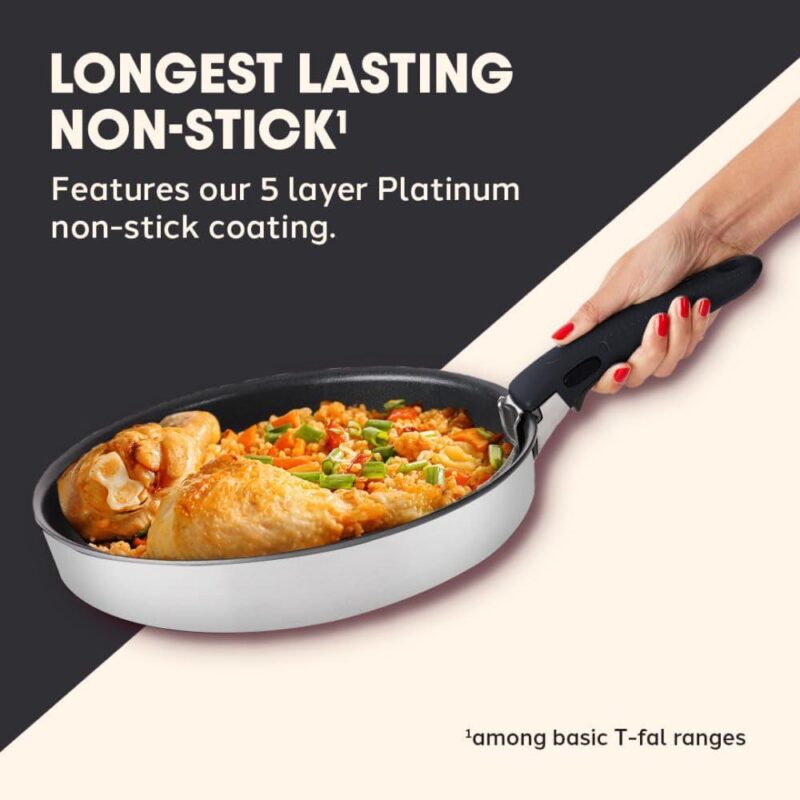 T-fal Ingenio Expertise 13 Piece Nonstick Cookware Set, Induction Oven Safe 500F, Pots and Pans, RV, Detachable Handle, Black - Image 8