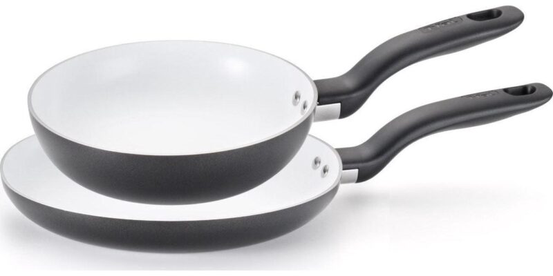 T-fal Initiatives Ceramic Cookware, 14 piece Set, Black - Image 2