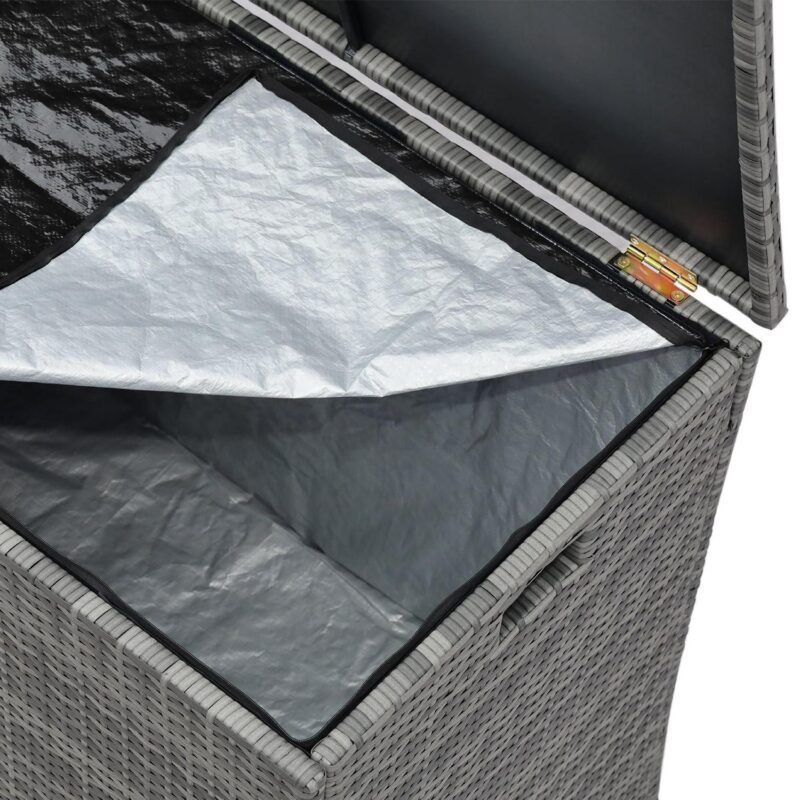 Teamson Home Outdoor PE Rattan and Wicker 154-Gallon Storage Box - Image 6