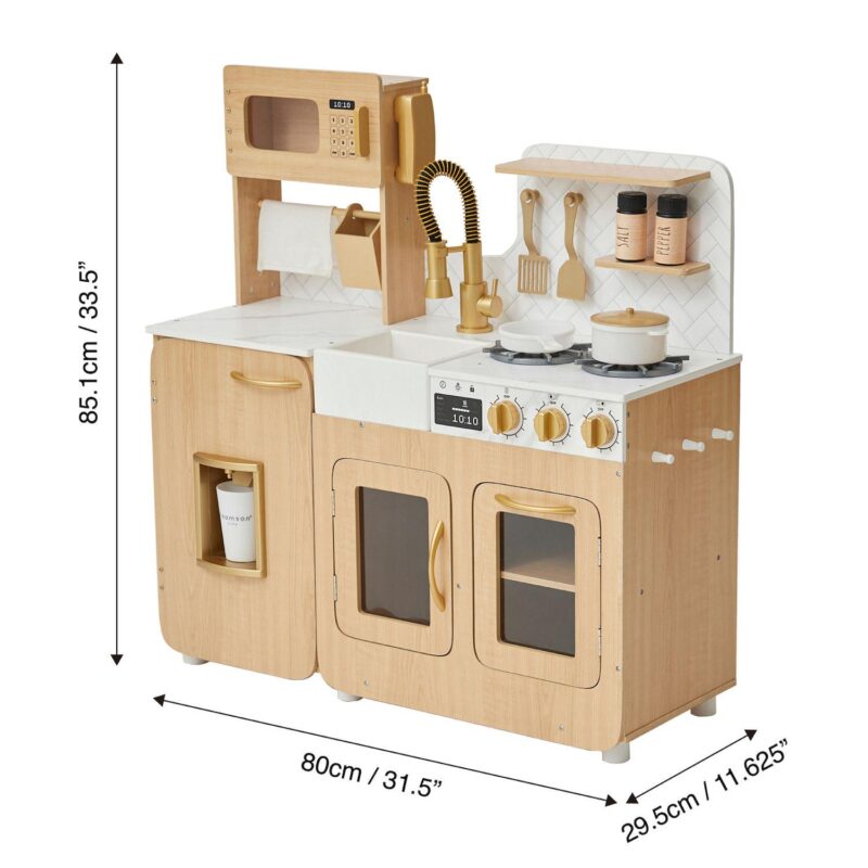 Teamson Kids 14-Piece Cyprus Wood Play Kitchen Playset - Image 6