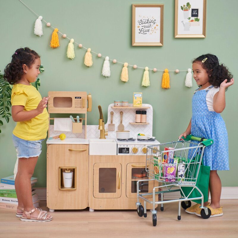 Teamson Kids 14-Piece Cyprus Wood Play Kitchen Playset - Image 2