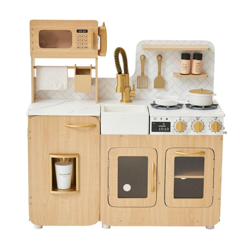 Teamson Kids 14-Piece Cyprus Wood Play Kitchen Playset - Image 5