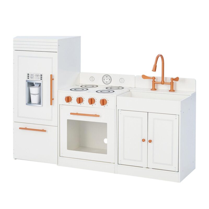 Teamson Kids Little Chef Paris Modern Play Kitchen - White and Rose Gold