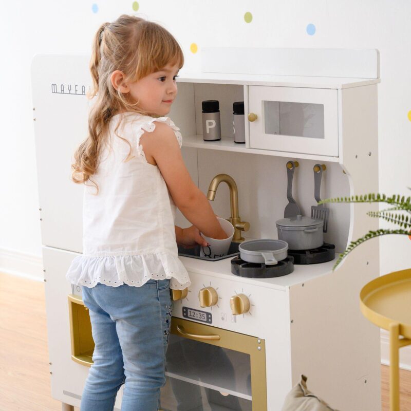 Teamson Kids Little Chef Mayfair Retro Play Kitchen - White - Image 6