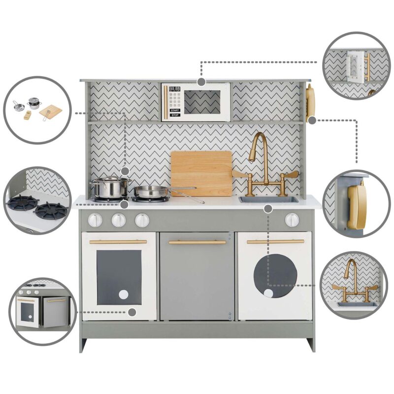 Teamson Kids Little Chef Berlin Modern Play Kitchen Set - Image 2