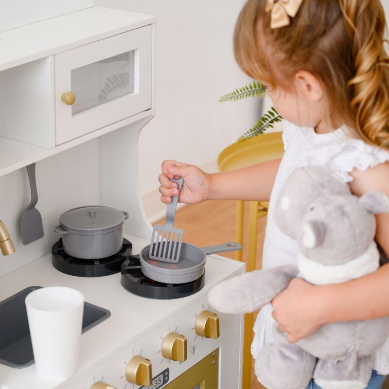 Teamson Kids Little Chef Mayfair Retro Play Kitchen - White - Image 5