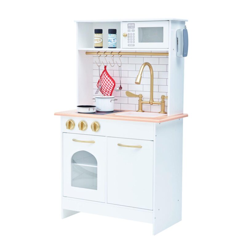 Teamson Kids Little Chef Boston Modern Play Kitchen - White and Wood
