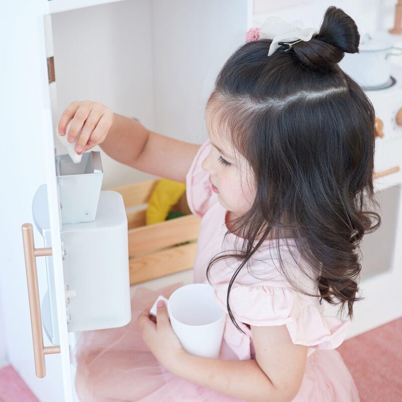 Teamson Kids Little Chef Paris Modern Play Kitchen - White and Rose Gold - Image 6