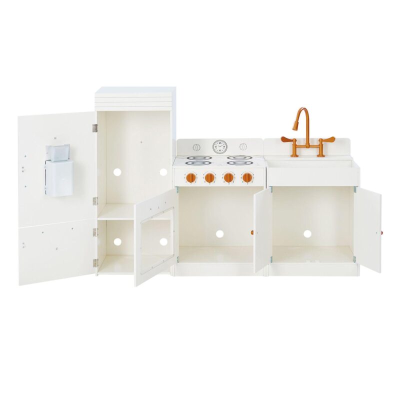 Teamson Kids Little Chef Paris Modern Play Kitchen - White and Rose Gold - Image 2