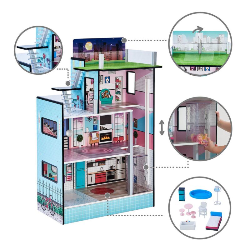 Teamson Kids Olivia's Little World Dreamland Barcelona Doll House - Image 2