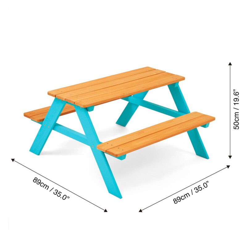 Teamson Kids Outdoor Picnic Table and Bench Set - Image 6