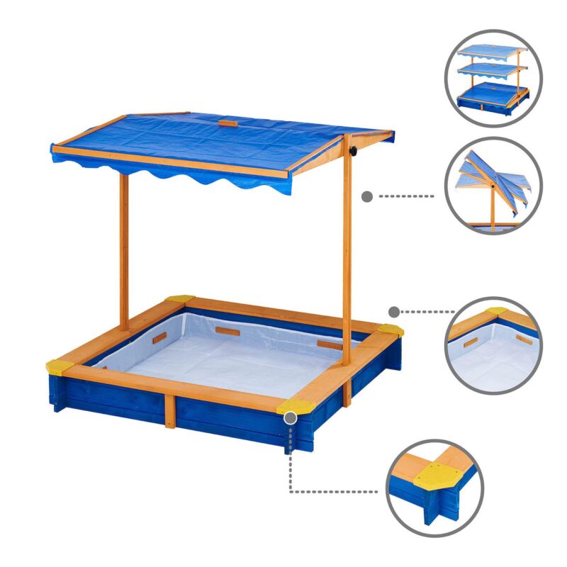 Teamson Kids Outdoor Summer Sand Box - Image 2