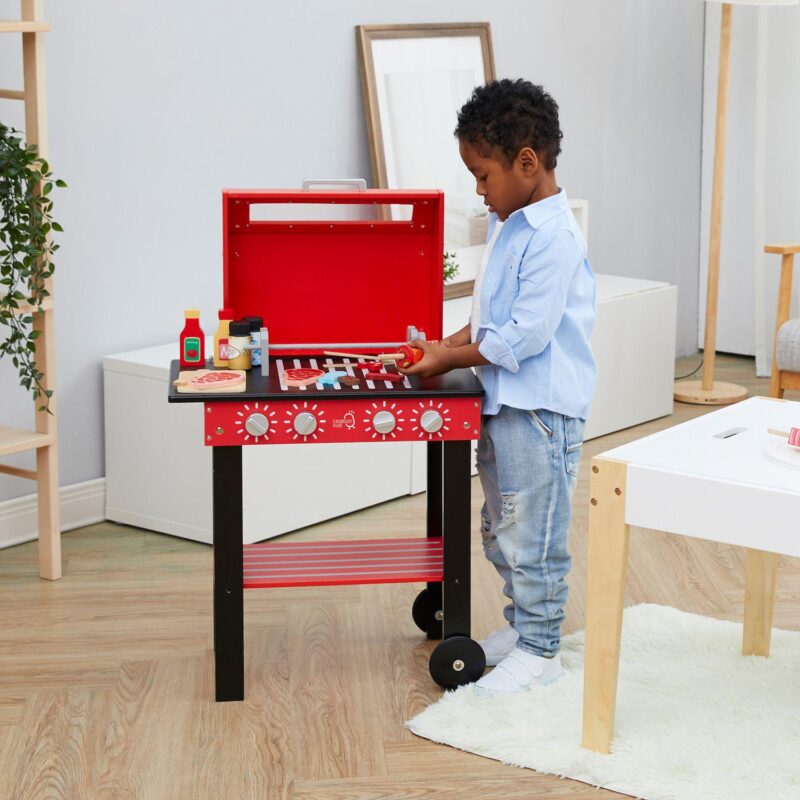 Teamson Kids Wooden BBQ Grill Play Set - Image 2
