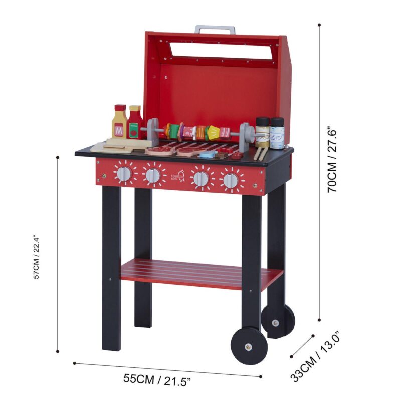 Teamson Kids Wooden BBQ Grill Play Set - Image 6