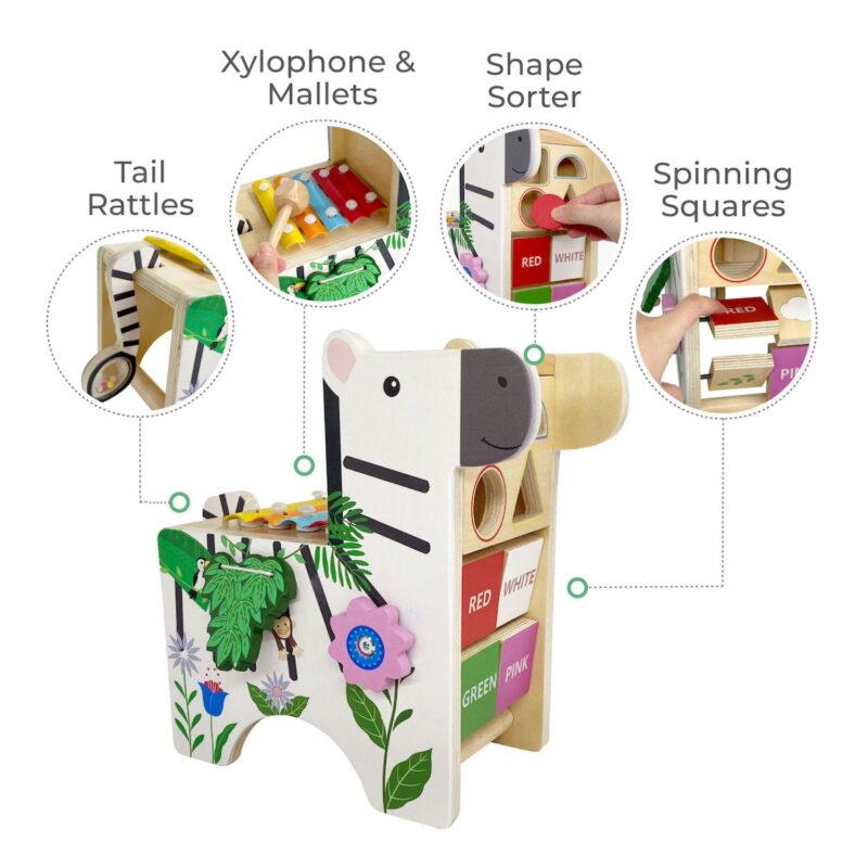 Teamson Kids Zebra Activity Play Center - Image 6