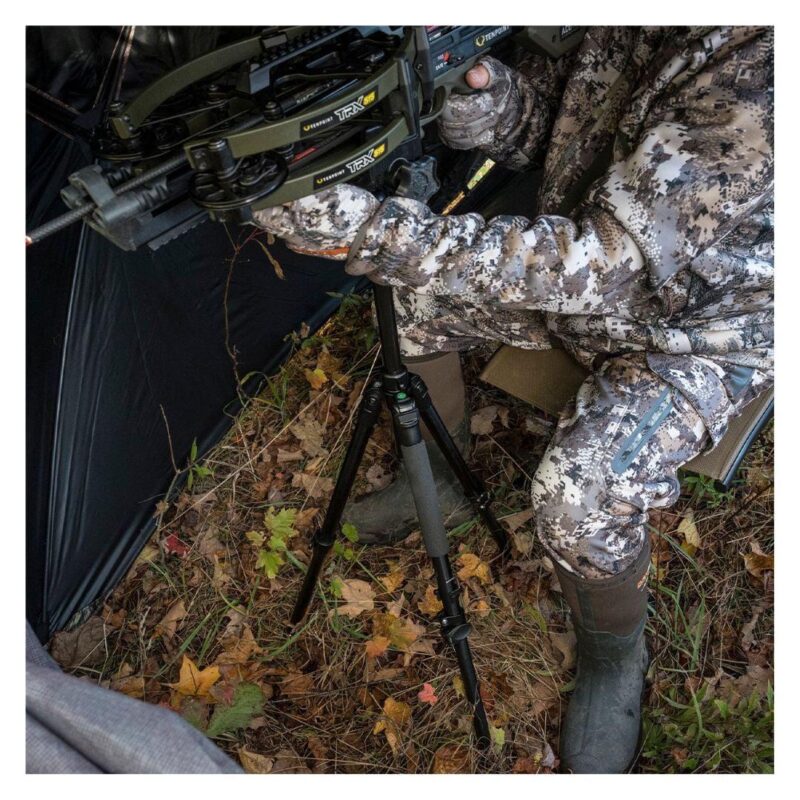 TenPoint Axis Tripod with Extendable Lightweight Body and Built-In Compass (Black) - Image 7