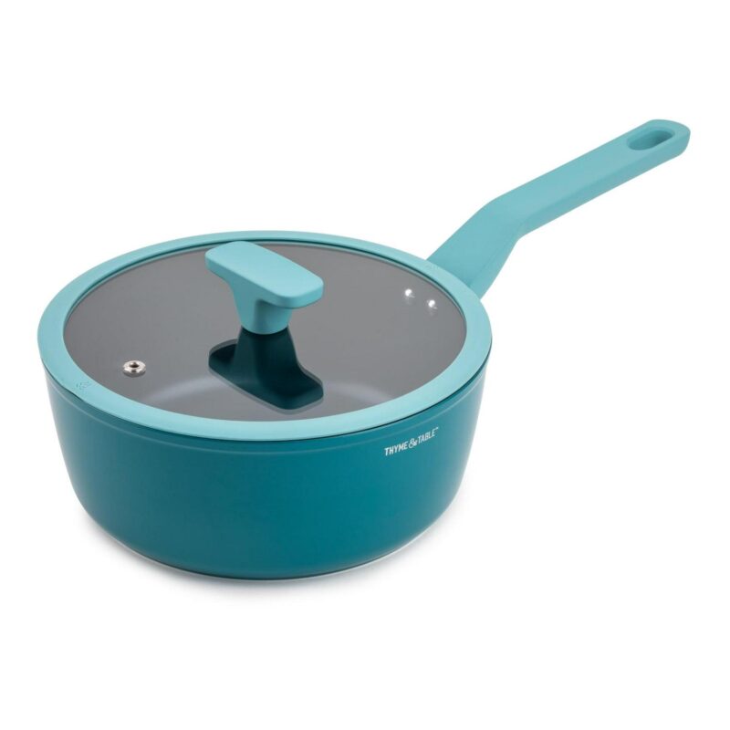 Thyme and Table Eden 12 Piece Cookware Set Non-Stick - Peacock Blue - Image 3