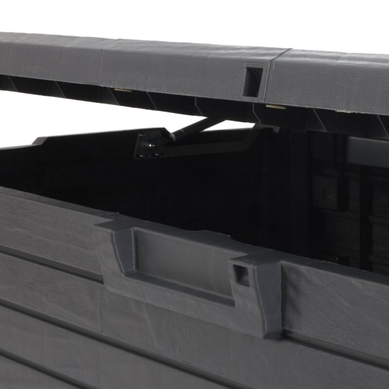Toomax Florida Deck Patio Storage Box Bin Bench Waterproof, 145Gal (Anthracite) - Image 3