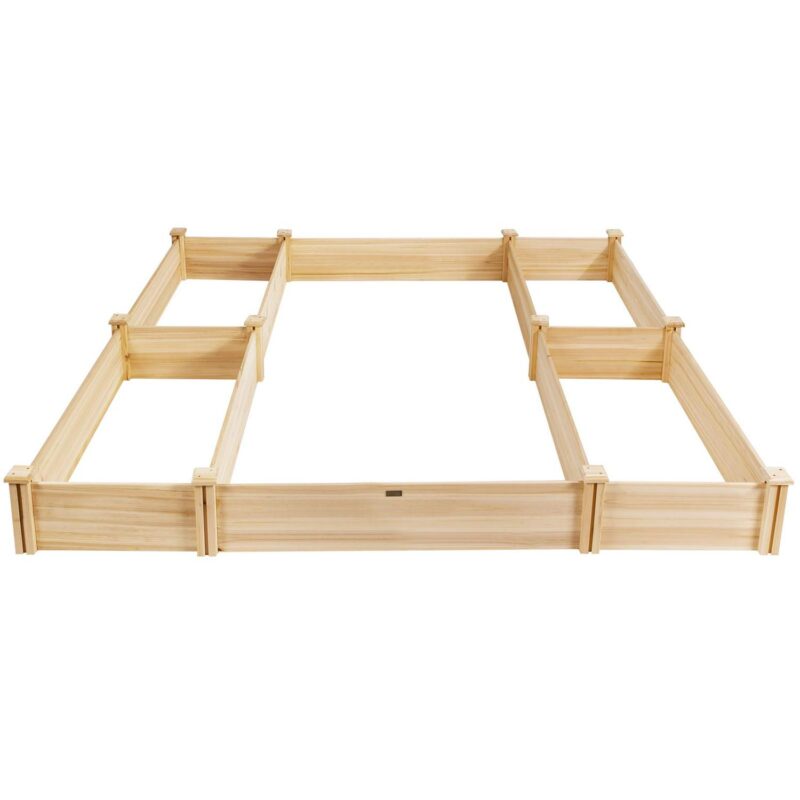 Topbuy Elevated Garden Bed U-shaped Wooden Planters Flexible Combination Suitable for Vegetable Flower Herb - Image 7