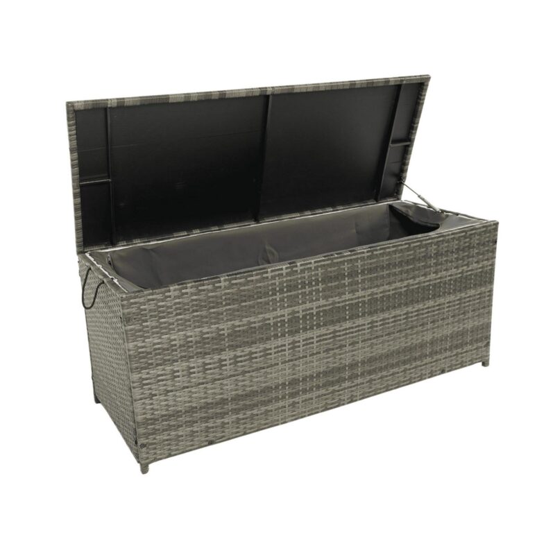Topcobe Outdoor Storage Box, 113 Gallon Wicker Patio Deck Boxes with Lid, Outdoor Toy Storage for Kids, Gray - Image 14