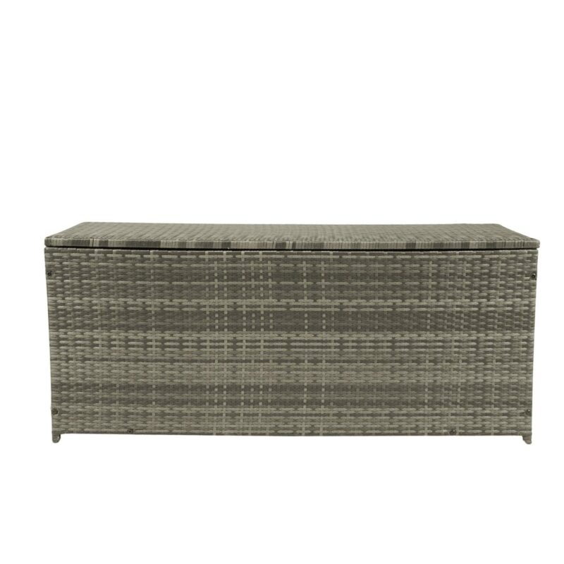 Topcobe Outdoor Storage Box, 113 Gallon Wicker Patio Deck Boxes with Lid, Outdoor Toy Storage for Kids, Gray - Image 3
