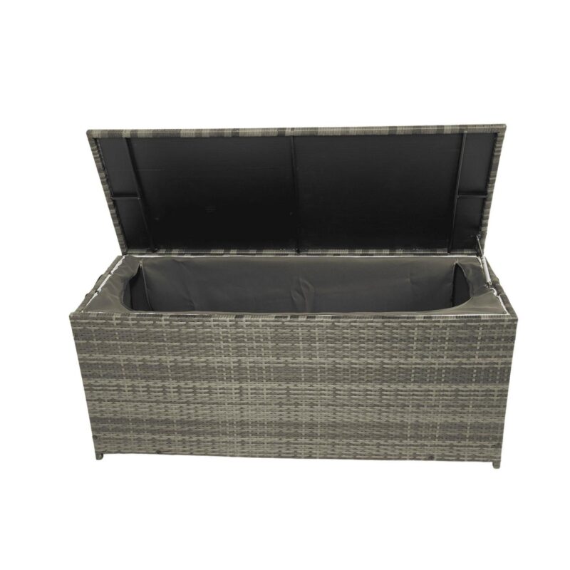 Topcobe Outdoor Storage Box, 113 Gallon Wicker Patio Deck Boxes with Lid, Outdoor Toy Storage for Kids, Gray - Image 11